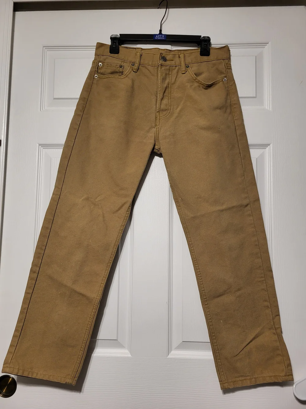 Levi's 562 Loose Taper Canvas Pants Tan Brown W30 L30 Button Fly